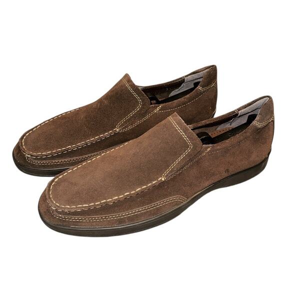 Bostonian Duralite Mens Slip On Driving Shoes Size 8.5 M Brown Suede 20546 - Picture 2 of 9